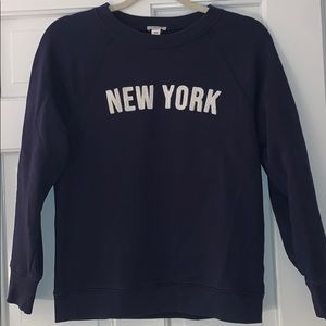 J.Crew Navy Crewneck Sweatshirt